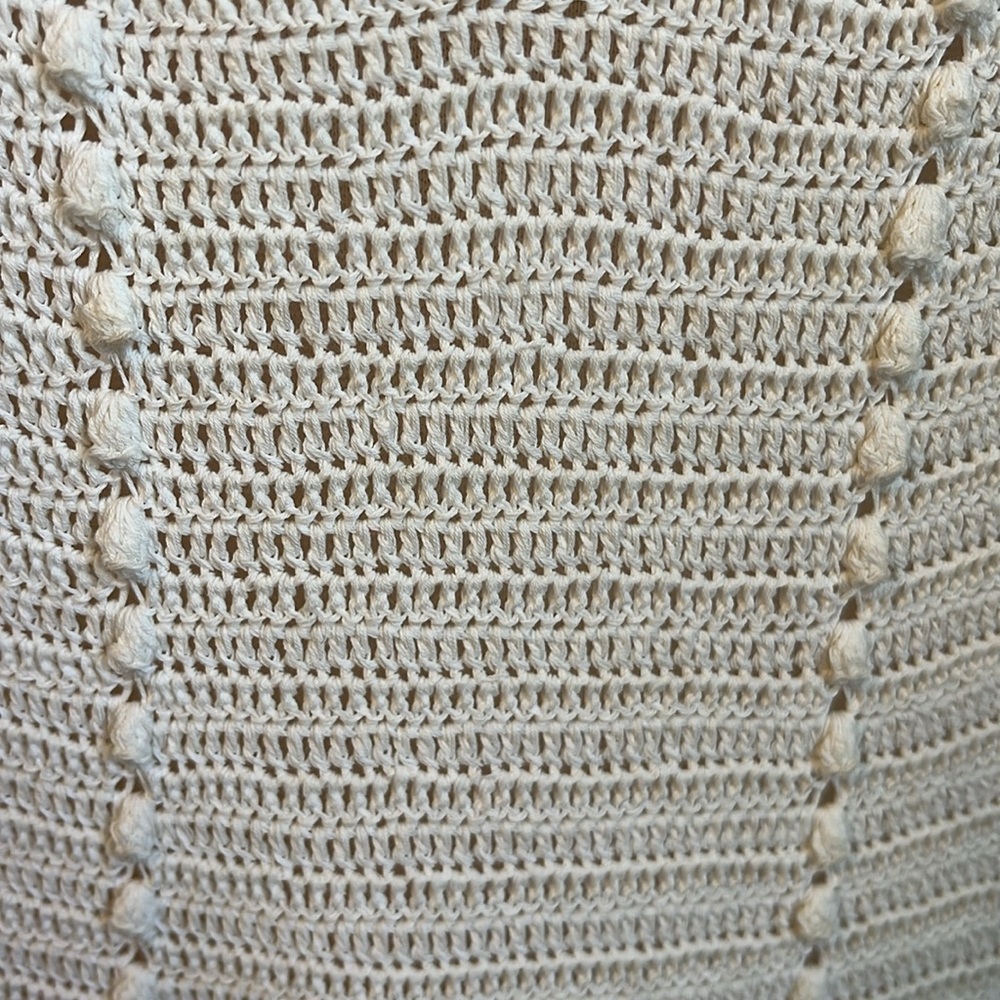 Polo Ralph Lauren Ivory Hand crafted Crochet Romantic Dress ruffle hem Size XL - Picture 8 of 17
